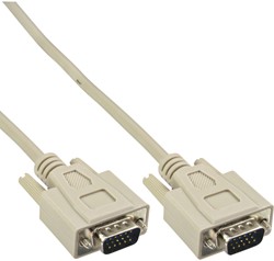 Kabel InLine S VGA 15HD M-M 2 meter beige en grijs