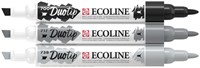 Duotip Talens Ecoline set à 3 stuks zwart en grijs-2