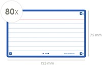 Flashcard Oxford 2.0 75x125mm 80 vel 250gr lijn blauw-2