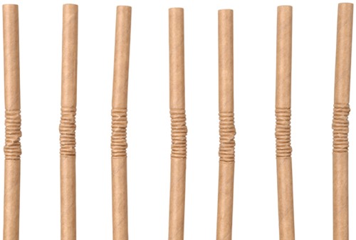 Drinkrietje IEZZY karton buigbaar 6x240mm 100% fair 200 stuks bruin-2