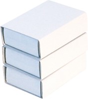 Luciferdoosjes Folia klein 53x37x11mm 10 stuks wit-2