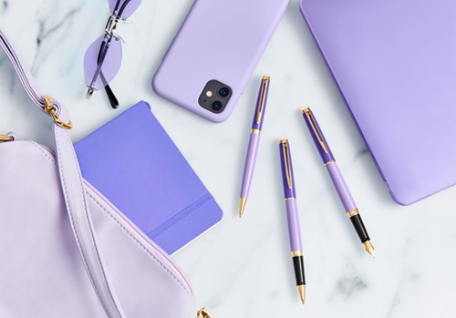 Rollerpen Waterman Hémisphère Colour Blocking purple GT fijn-3