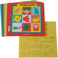 Vouwblaadjes vierkant 20x20cm 65gram assorti 90 vel