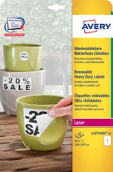 Etiket Avery L4775REV-20 210x297mm wit 20 etiketten