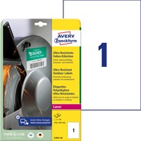 Etiket Avery Zweckform L7917-10 210x297mm polyethyleen wit 10stuks-2