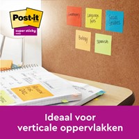 Memoblok Post-it 654 Super Sticky 76x76mm 90 vel rainbow 12 stuks-2
