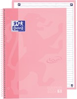 Notitieboek Oxford Touch Europeanbook A4+ 4-gaats lijn 80vel pastel roze-3