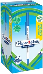 Balpen Paper Mate Kilometrico Recycled medium blauw