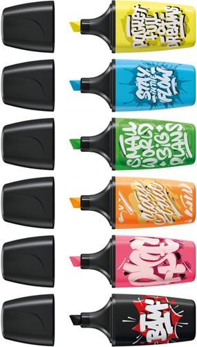 Markeerstift STABILO BOSS mini by Snooze One assorti blister à 6 stuks-3