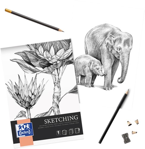 Tekenblok Oxford Sketching A4 50 vel 120 gram-2