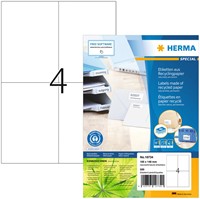 Etiket HERMA recycling 10734 105x148mm 320stuks wit