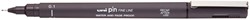 Fineliner Uni-ball Pin 0.1mm donkergrijs