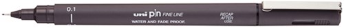 Fineliner Uni-ball Pin 0.1mm donkergrijs