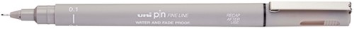 Fineliner Uni-ball Pin 0.1mm lichtgrijs