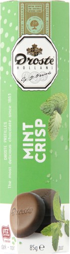 Chocolade Droste pastilles puur mint crisp 85gr