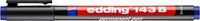 Viltstift edding 143 schuin 1-3mm blauw-2
