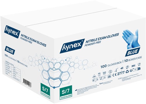 Handschoen Hynex S nitril blauw pak à 100 stuks-2