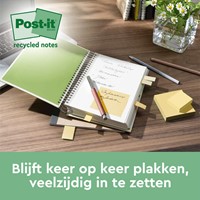 Memoblok 3M Post-it 654 76x76mm recycle geel 18 + 6 gratis-3