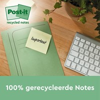 Memoblok 3M Post-it 654 76x76mm recycle geel 18 + 6 gratis-1