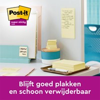 Memoblok 3M Post-it 622 Super Sticky 47.6x47.6mm geel 21 + 3 gratis-1