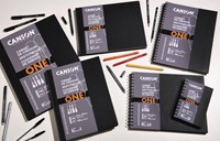 Tekenboek Canson One Art Book 80 witte vellen 100gr 279x216mm zwart-2