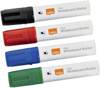 Whiteboardmarker Nobo  Glide schuin assorti 10mm 4stuks