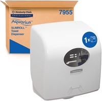 Handdoekroldispenser Kimberly Clark Aquarius Slimroll wit 7955