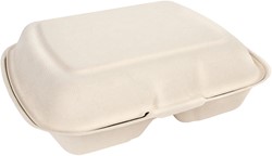 Menuklapverpakking IEZZY IP4 2-vaks  suikerriet beige 100 stuks