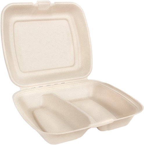 Menuklapverpakking IEZZY IP4 2-vaks  suikerriet beige 100 stuks-2
