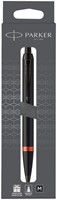 Balpen Parker IM black orange vibrant ring medium blister à 1 stuk