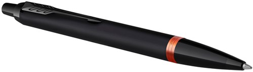 Balpen Parker IM black orange vibrant ring medium blister à 1 stuk-2