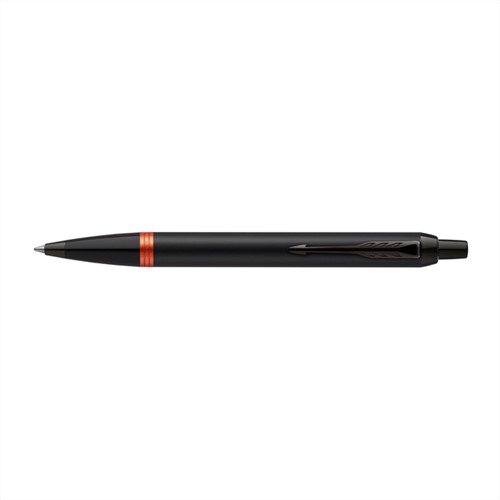 Balpen Parker IM black orange vibrant ring medium blister à 1 stuk-3