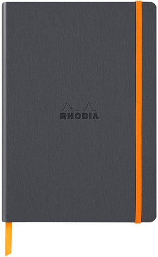 Notitieboek Rhodia A5 lijn 80 vel 90gr titanium