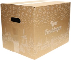Kerstdoos IEZZY bedrukt Holland-6 490x390x300mm wit