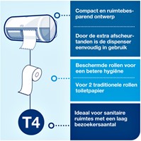 Toiletpapier Tork T4 Premium 4-laags 150 vel wit 110406-3
