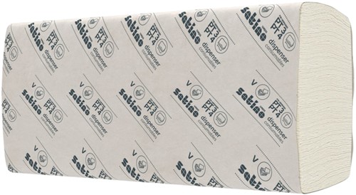 Handdoek Satino PT3 Smart v-vouw 2-laags 240x230mm 20x200 vel wit 276490-2
