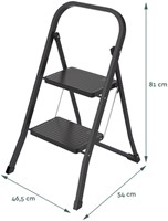 Huishoudtrap BRASQ 2 treden SL200 zwart-2