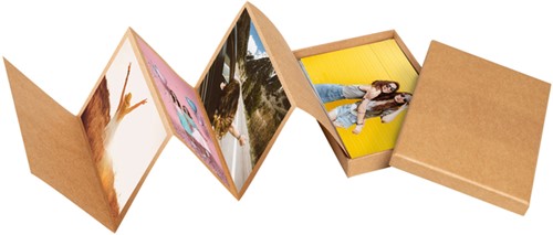 Leporello box walther design 11 foto's formaat 10x15cm kraft-2