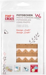 Fotohoeken walther design kraft 2 vellen à 42 stuks