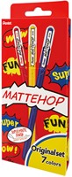 Gelschrijver Pentel K110 Mattehop  Fun Original medium assorti blister à 7 stuks