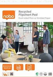 Flipoverpapier Nobo Gerecycled 58x81cm dubbelzijdig rol