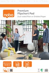 Flipoverpapier Nobo Premium 60x85cm dubbelzijdig rol 50 vel