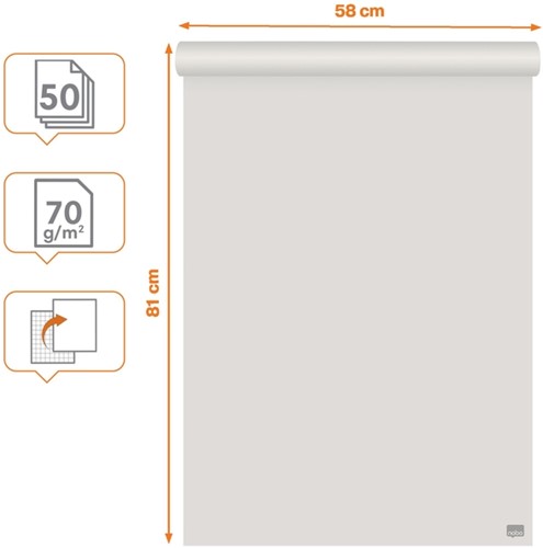 Flipoverpapier Nobo gerecycled 58x81cm dubbelzijdig plano 2x 50vel-2