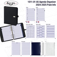 Organizer Kalpa A5 inclusief agenda 2025-2026 7dagen/2pagina's nerf zwart-1