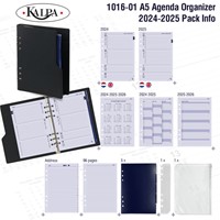 Organizer Kalpa Clipbook A5 inclusief agenda 2024-2025 7dagen/2pagina's nerf zwart-1