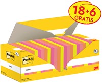 Memoblok 3M Post-it 654-COL 76x76mm kleur ass voordeelpak