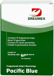 Luchtverfrisser Dreumex Gold Fresh Pacific Blue 15 strips