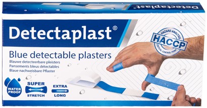 Waterafstotende blauwe pleister Detectaplast 180x20mm 100 stuks-2