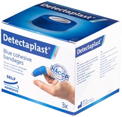 Snelpleister blauw Detectaplast 2,5cmx4,5m 3 stuks