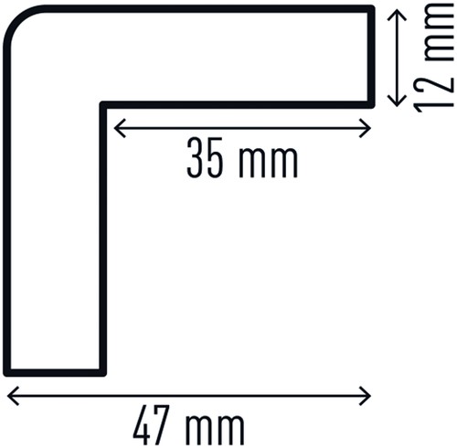 Beschermingsprofiel Durable C35 hoek 1m geel zwart-3